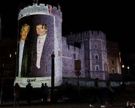 Four People Taken into Custody After Pictures of Donald Trump and Jeffrey Epstein Displayed on Windsor Castle